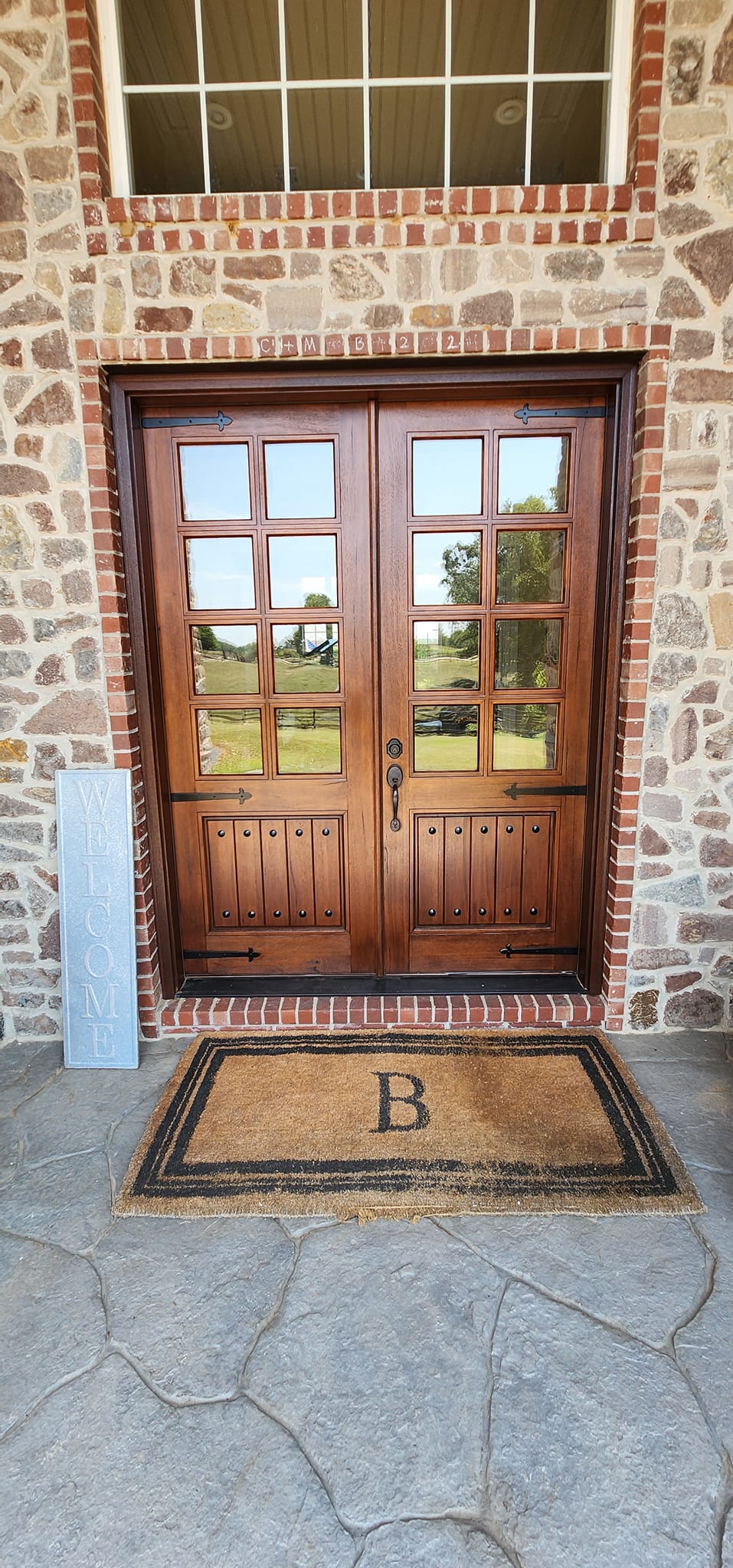 After: Front door refinishing